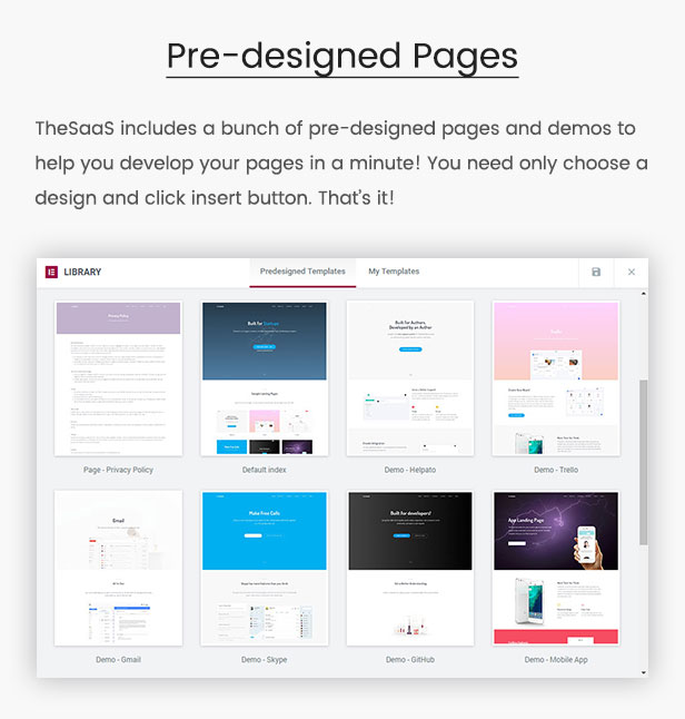 TheSaaS - predesigned templates